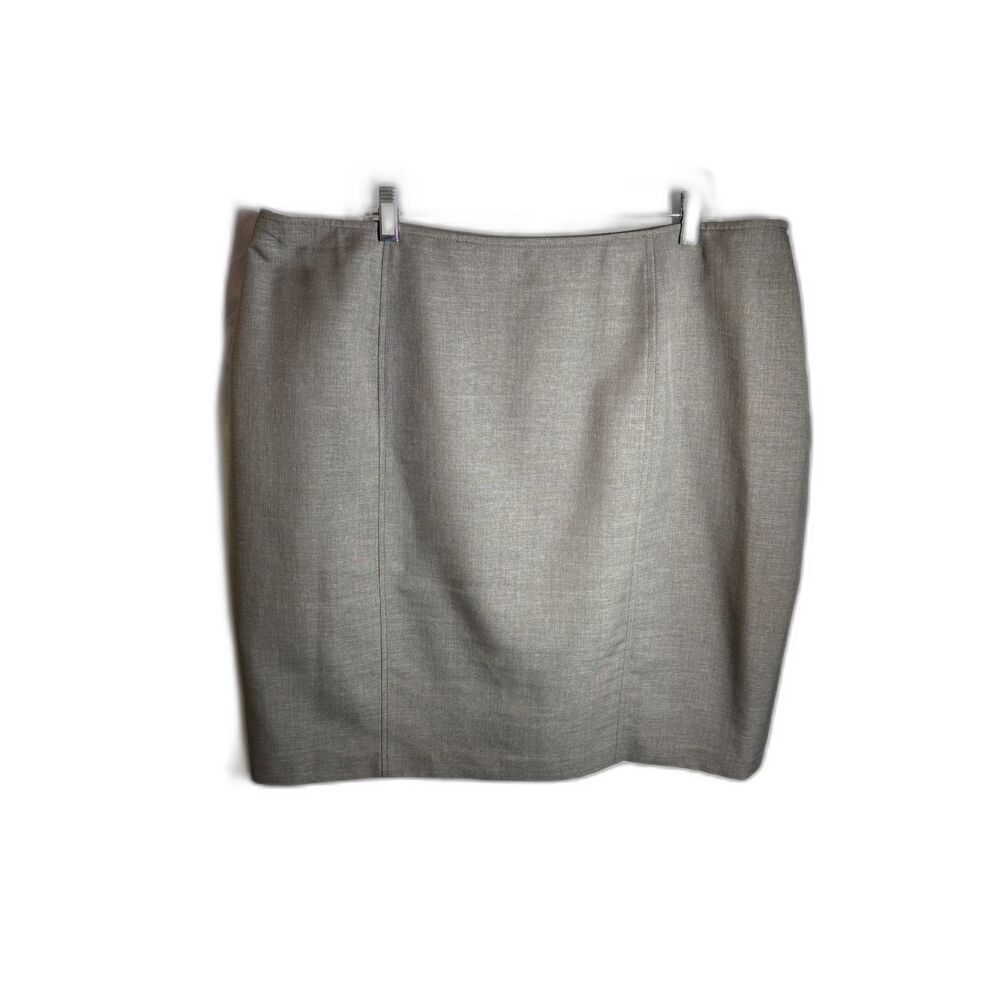 Kasper Separates Women’s Plus Size 20W Gray Pencil Skirt Lined